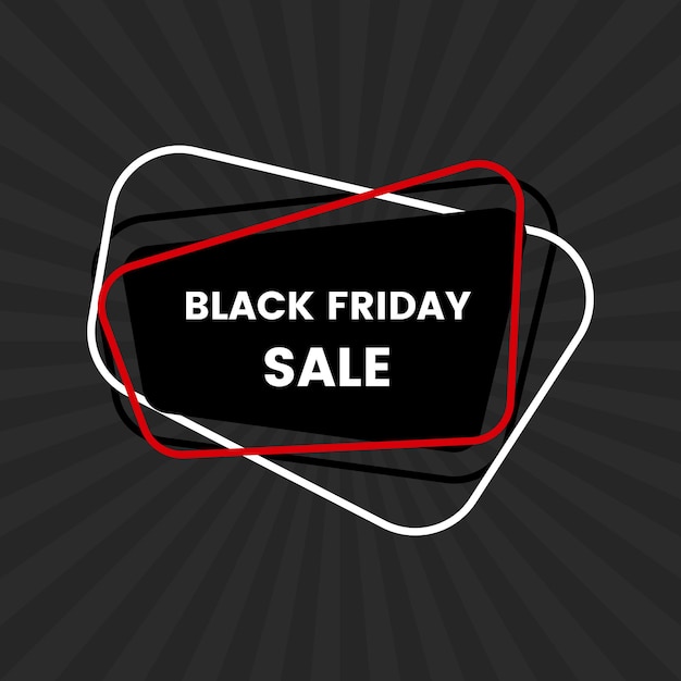 Black Friday sale banner on black background. Vector illustration.