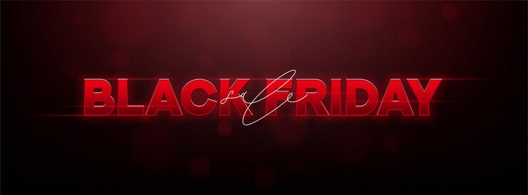 Vector black friday sale banner concept bright typography gradient text symbol of black friday with letter