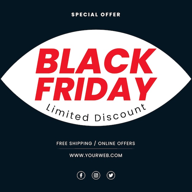Black Friday sale banner design template and graphic design