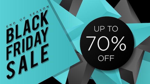 Black friday sale banner design template