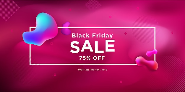 Banner di vendita del black friday