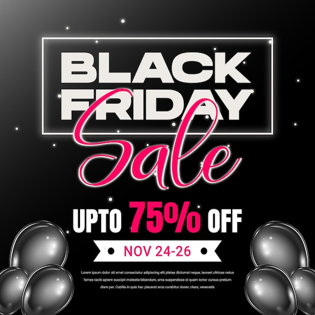 Black friday sale banner design