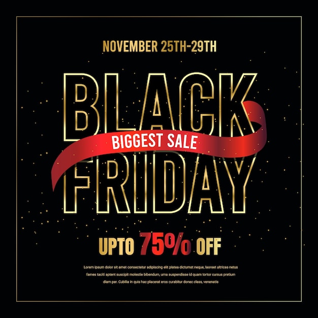 Vector black friday sale banner design