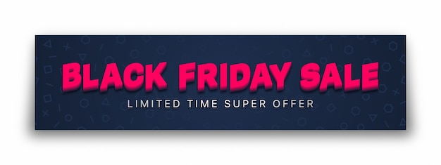 Vector black friday sale banner design.