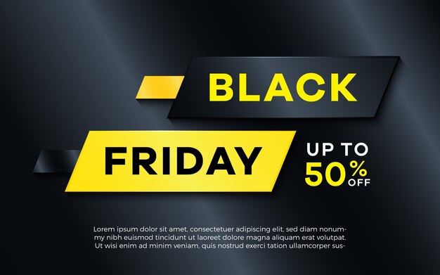 Banner di vendita del black friday