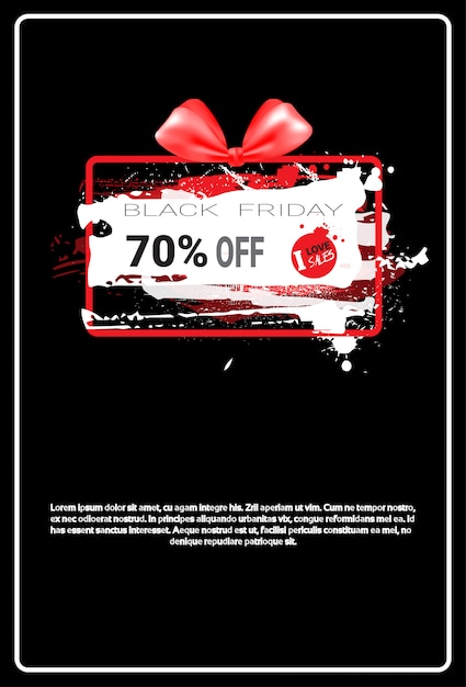 Black friday sale banner grunge design shopping discount