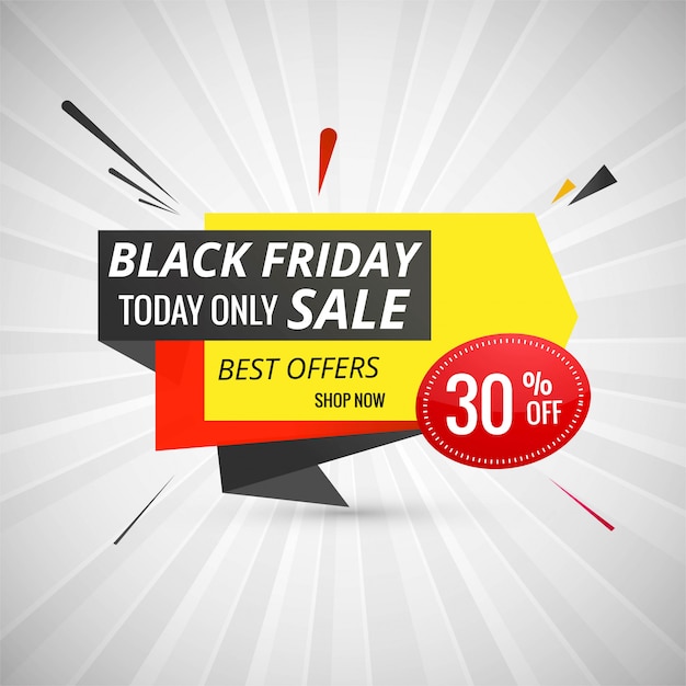 Black friday sale banner layout design vector