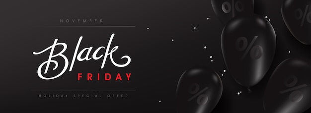 Vector black friday sale banner layout design