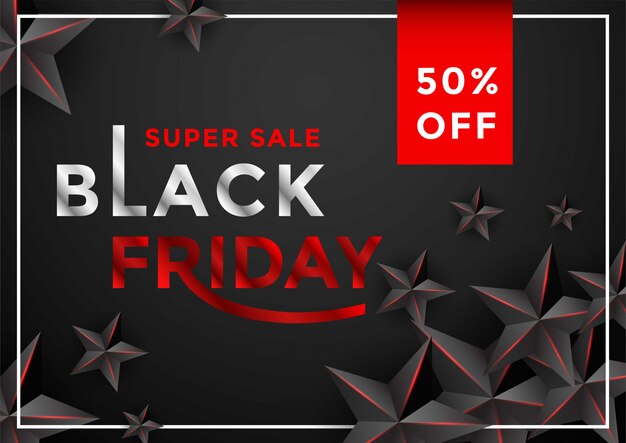 Black Friday sale banner layout template design