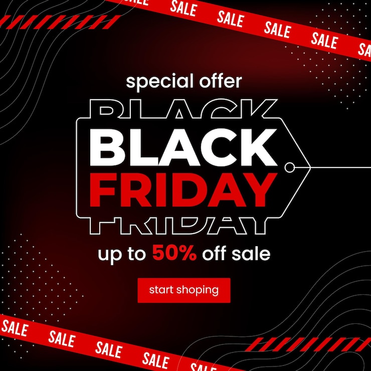 Vector black friday sale banner met korting voor web social media vector template