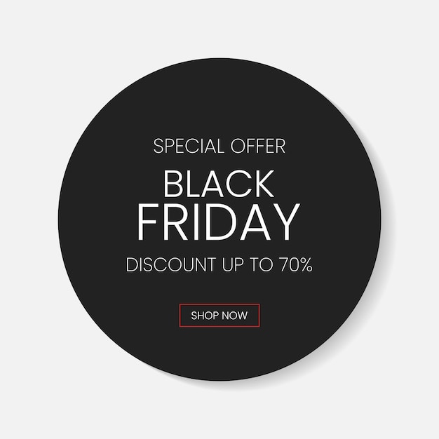 Black Friday sale banner Modern minimalist design with black and white typography Banner for promo