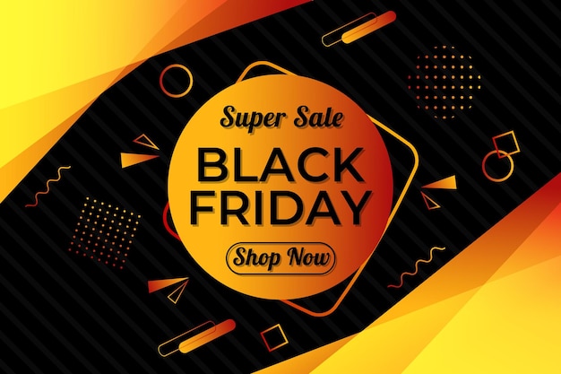 Black Friday Sale banner ontwerp Sale advertentie sjabloon op abstracte achtergrond Super sale promo