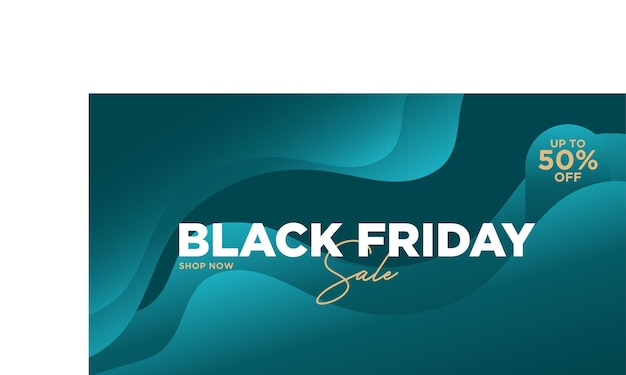 Vettore banner di vendita del black friday il modello di illustrazione vettoriale dei social media per il sito web