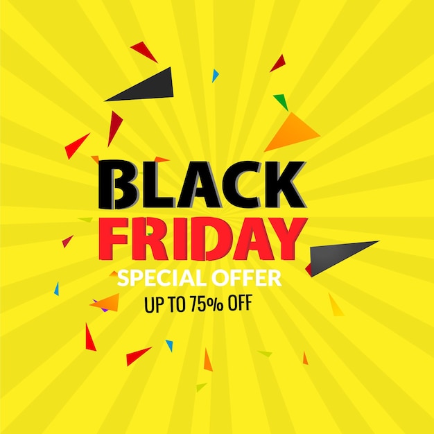 Black friday sale banner template background design