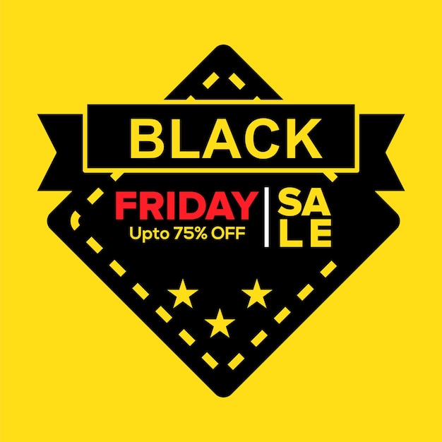 Black friday sale banner template background design