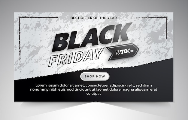 Vector black friday sale banner template design