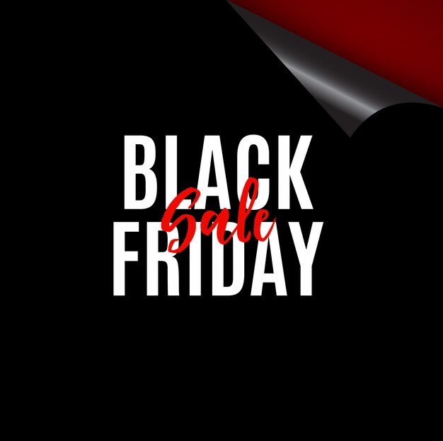 Modello dell'insegna di vendita di black friday. illustrazione