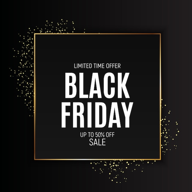 Black friday sale banner template.  illustration