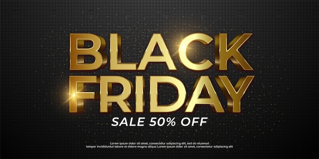 Black friday sale banner template illustration