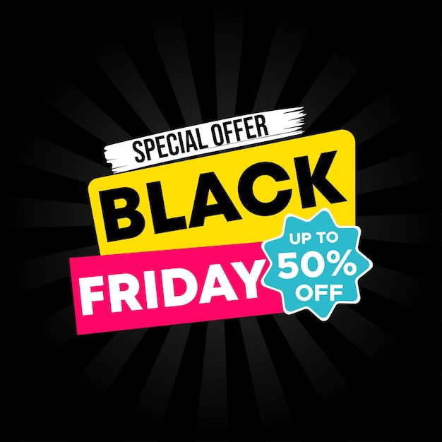 Black friday sale banner Template for promotion, advertising, web, social and fashion ads