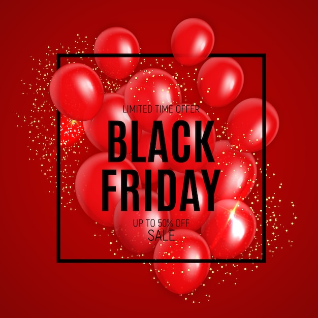 Vector black friday sale banner template.