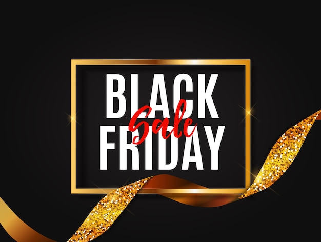 Modello di banner di vendita del black friday