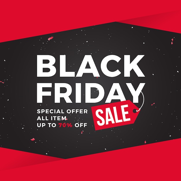 Modello di banner di vendita di black friday