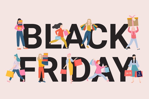 Vector black friday sale banner template