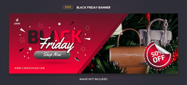 Vector black friday sale banner template