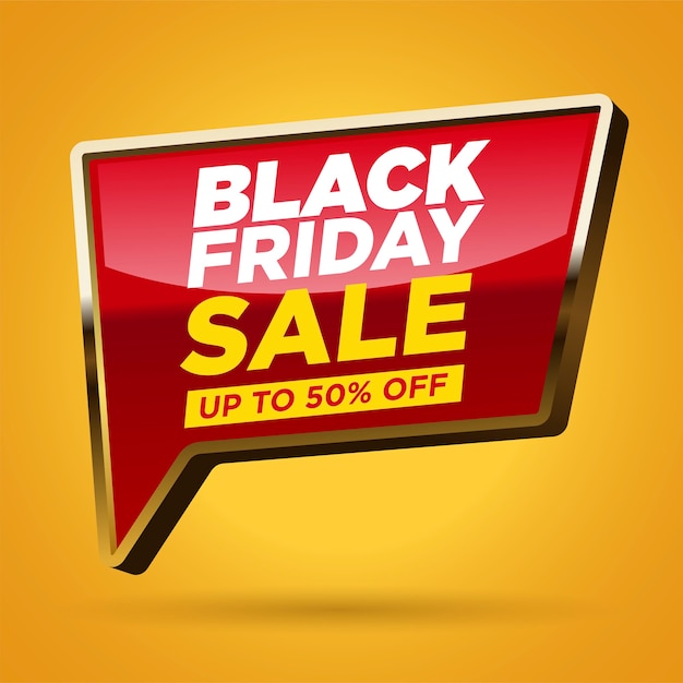 Modello di banner di vendita del black friday