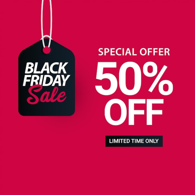 Black friday sale banner template.