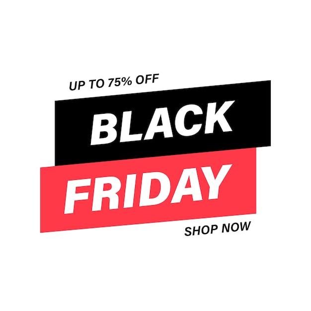 Black Friday sale Banner Vector illustration isolated on white background