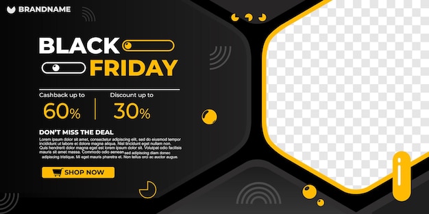 Black friday sale banner vector