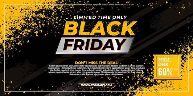 Black friday sale banner vector