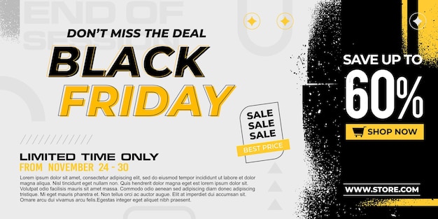 Black friday sale banner vector