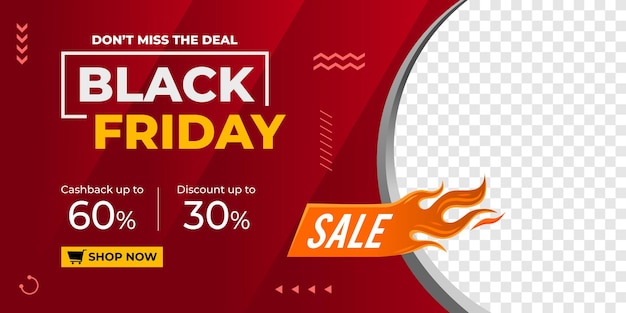 Black friday sale banner vector