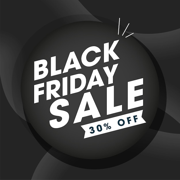 Vector black friday sale banner with discount offer details