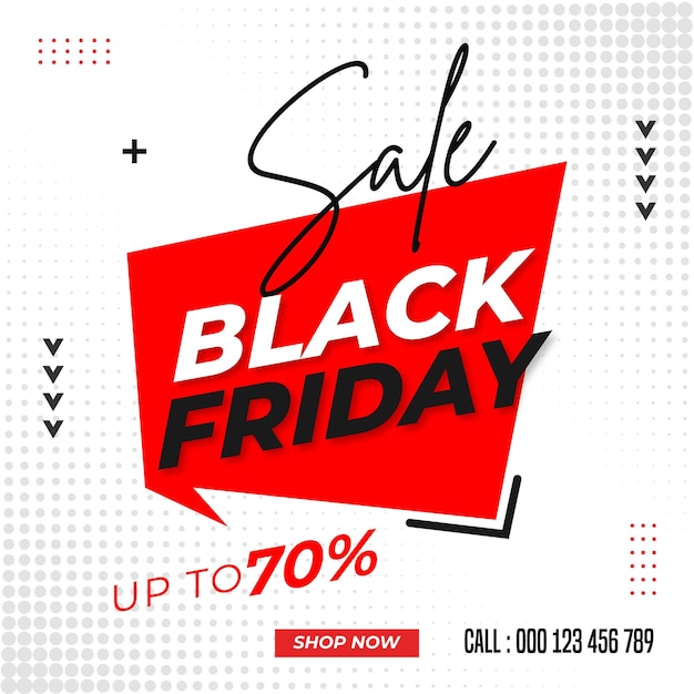black friday sale banner with editable text effect