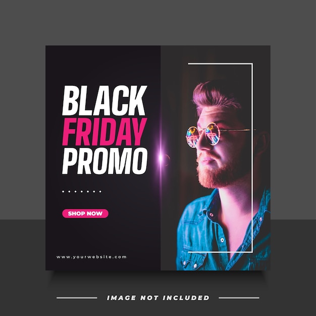 Vector black friday sale banner with minimalist concept