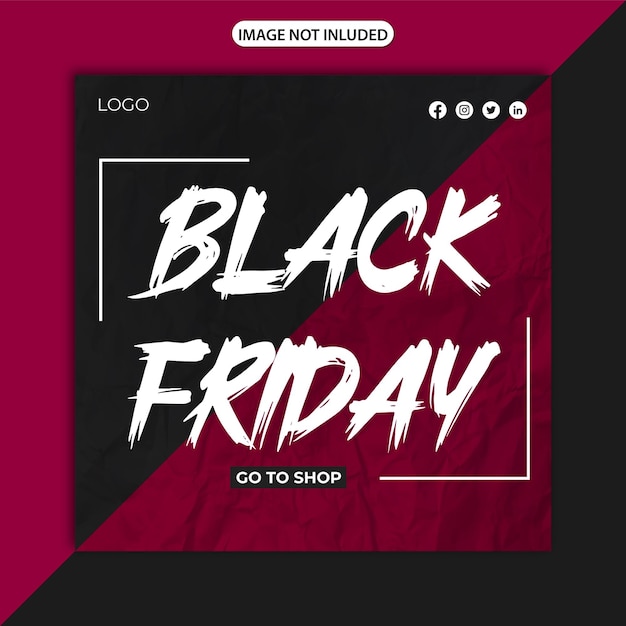 Vector black friday sale banner with paper background