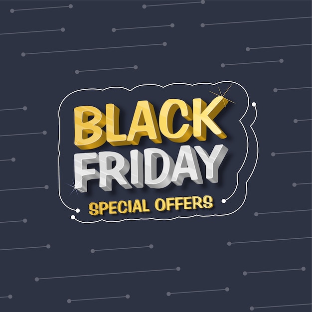 Black friday sale banner with special offers details