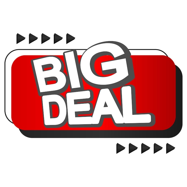 Vector black friday sale banner with text big deal