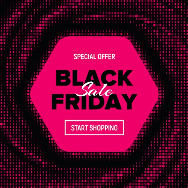 Banner di vendita del black friday.