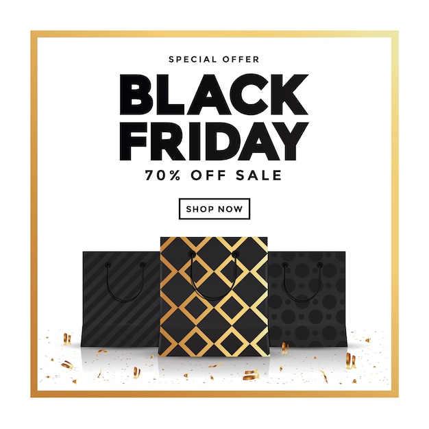 Banner di vendita del black friday