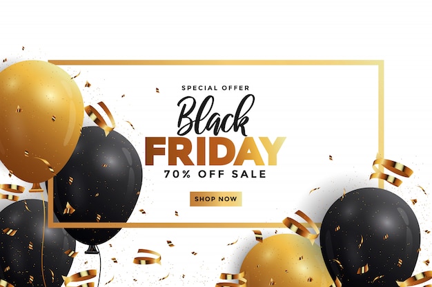 Banner di vendita del black friday