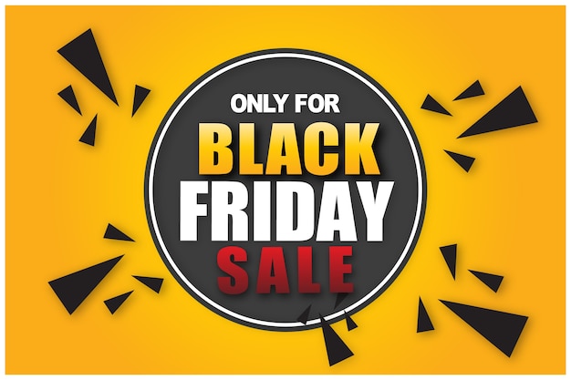 Vettore banner di vendita del black friday