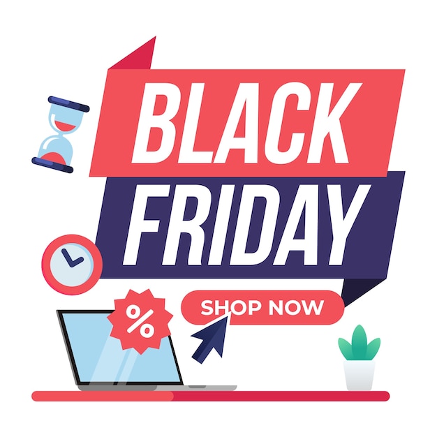 Vector black friday sale banner