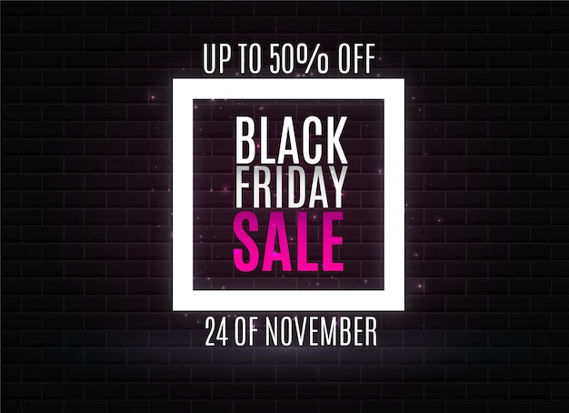 Banner di vendita del black friday.