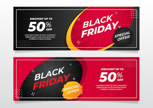 Banner di vendita del black friday.