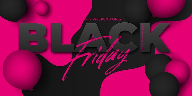 Banner di vendita del black friday